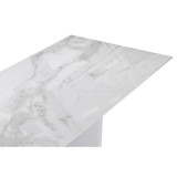 Стеклянный стол Монерон 200(260)х100х77 белый мрамор / белый Сто от производителя