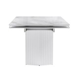 Стеклянный стол Монерон 200(260)х100х77 белый мрамор / белый Сто от производителя