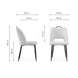 Barton beige / black Стул на металлокаркасе купить