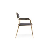 Aspen dark gray / gold Стул на металлокаркасе купить