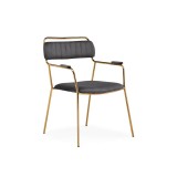 Aspen dark gray / gold Стул на металлокаркасе недорого
