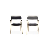 Aspen dark gray / gold Стул на металлокаркасе от производителя