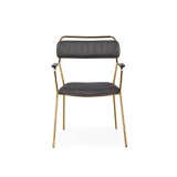 Aspen dark gray / gold Стул на металлокаркасе фото