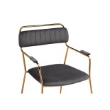Aspen dark gray / gold Стул на металлокаркасе купить