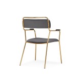Aspen dark gray / gold Стул на металлокаркасе от производителя