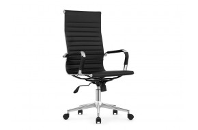 Компьютерный стул Reus pu black / chrome кресло