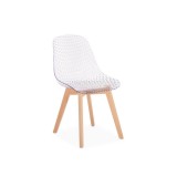 Vart clear / wood Пластиковый стул недорого