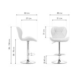 Trio white / chrome Барный стул распродажа