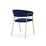 Kamelia 1 dark blue / gold Стул на металлокаркасе купить