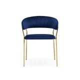 Kamelia 1 dark blue / gold Стул на металлокаркасе распродажа