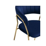 Kamelia 1 dark blue / gold Стул на металлокаркасе от производителя