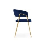 Kamelia 1 dark blue / gold Стул на металлокаркасе фото