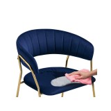 Kamelia 1 dark blue / gold Стул на металлокаркасе купить