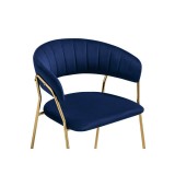 Kamelia 1 dark blue / gold Стул на металлокаркасе от производителя