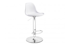 Офисный стул Soft white / chrome Барный