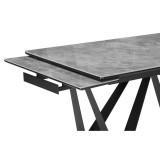 Марвин 160(220)х90х76 серый глняец / черный Керамический стол от производителя