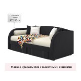 Мягкая кровать Elda 900 темная с ортопедическим основанием от производителя