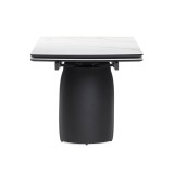 Готланд 160(220)х90х79 белый мрамор / черный Керамический стол от производителя