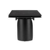 Готланд 160(220)х90х79 черный мрамор / черный Керамический стол фото