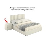 Мягкая кровать Olivia 1400 беж с ортопедическим основанием распродажа