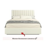 Мягкая кровать Olivia 1400 беж с ортопедическим основанием фото