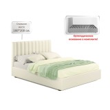 Мягкая кровать Olivia 1800 беж с ортопедическим основанием купить