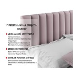 Мягкая кровать Olivia 1600 лиловая с ящиками распродажа