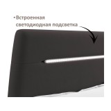 Мягкая кровать NEO с подсветкой и подъемным механизмом шоколад купить