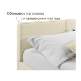 Мягкая кровать Erika 1600 бежевая с подъемным механизмом купить
