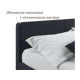 Мягкая кровать Erika 1600 черная с подъемным механизмом от производителя