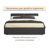 Мягкая кровать Erika 1600 шоколад с подъемным механизмом распродажа