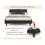 Мягкая кровать Bali 1600 шоколад c ортопедическим основанием от производителя