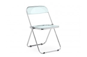 Табурет Fold складной clear gray-blue Пластиковый стул