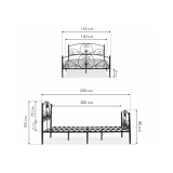 Нерика 160х200 черная недорого
