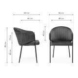 Kortni dark grey / black недорого