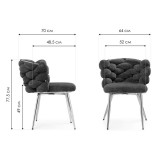 на металлокаркасе Rendi gray-blue / chrome недорого