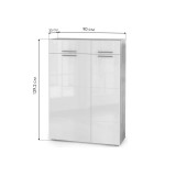 Лайн 13.121 дуб серый craft K 002 PW / белый глянец пвх распродажа