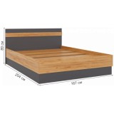 Кассандра 160х200 дуб крафт золотой / антрацит купить