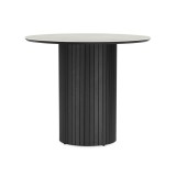 Гравент 90 carmen light grey / черный Керамический стол распродажа