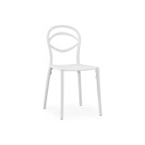 Simple white Пластиковый стул недорого