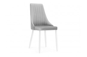Офисный стул Кора светло-серый / белый на металлокаркасе