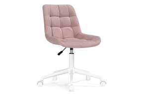 Офисное кресло Компьютерное кресло Честер розовый / белый