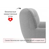 Дизайнерское мягкое кресло Lotus букле светло-серый купить