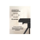Катчел 120(180)x80 черный мрамор / черный Керамический стол распродажа