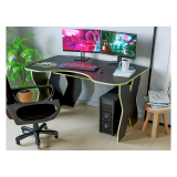 Вивианн 140х89х75 черный / желтый Компьютерный стол купить
