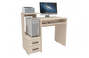 Письменный стол Джаз-24 99,6х9,4х86,4 левый дуб молочный Компьютерный