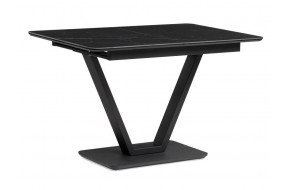 Стол для кухни Бугун 120(160)х80 черный мрамор / Керамический