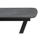 Петир 120(160)х80х75 larka grey / черный Керамический стол недорого