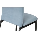 Tod light blue / black Стул на металлокаркасе купить