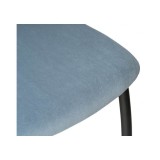 Tod light blue / black Стул на металлокаркасе распродажа